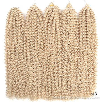18 inch Crochet Braids Afro Hair Synthetic Ombre Braiding Hair Extensions Blond Black water wave passion twist hair